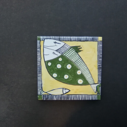 033 kachel 10 x 10 Kleine Fischfamilie