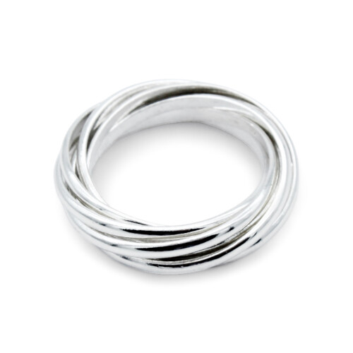 4967z 34 ineinandergeschmiedete Ringe 7 stück