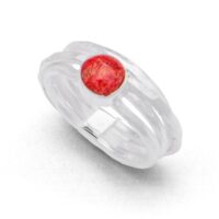 „Koralle“ Silberring gehämmert ... nur noch wenige Exemplare!