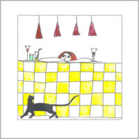 "Katergeschichte ... Bunte Getränke an der Bar"  Letztes Blatt!