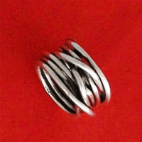 Silberring gewickelt