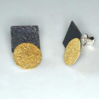 Ohrstecker  Silber teilplattiert geschwärzt