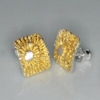 Ohrstecker  Silber  teilplattiert