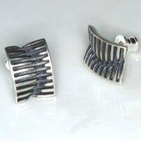 Ohrstecker  Silber  teilgeschwärzt