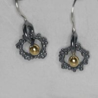 Ohrhänger  Silber teilplattiert und geschwärzt