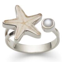 „Seestern/Perle“ Silberring ... nur noch ein Exemplar in Größe 56!