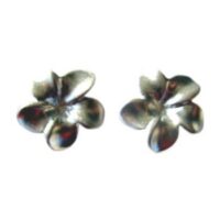 "Blüte" Ohrstecker klein Silber feinmatt