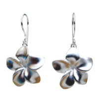 "Blüte" Ohrhänger groß Silber feinmatt
