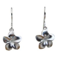 "Blüte" Ohrhänger klein Silber feinmatt