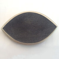 Horn-Brosche / Anhänger Blattform