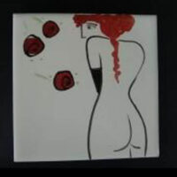 Kachel "Für Dich soll´s rote Rosen regnen" Rückenakt