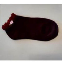 Söckchen bordeau "Sommerröschen"