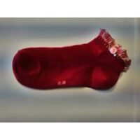 Söckchen rot "Sommerröschen"