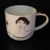 Henkelbecher "Für Dich soll´s rote Rosen regnen" ..... Im fliegenden Kleid