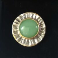 „Jade auf Silber und Gold" Einzelstück in Größe 57