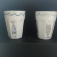 Cappuccinobecher "Munter wie ein Fisch"